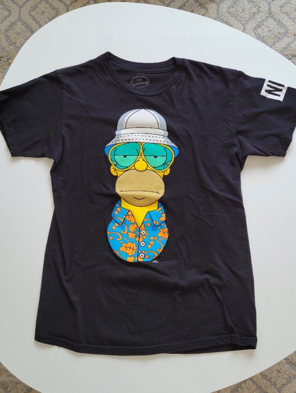 NEFF Homer Simpson Black Graphic T‑Shirt, Sz Small